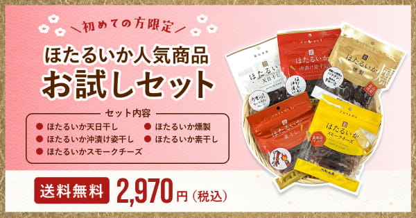 ほたるいか人気商品お試し商品セット